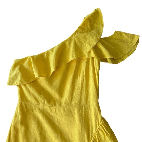 A New Day I Yellow One-Shoulder Dress - Picture 4 of 9